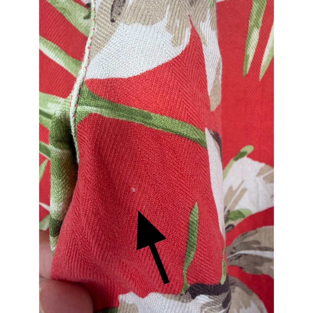 Valerie Stevens Womens Silk Cropped Pants Medium Tropical Resort Summer Beach - Picture 12 of 15